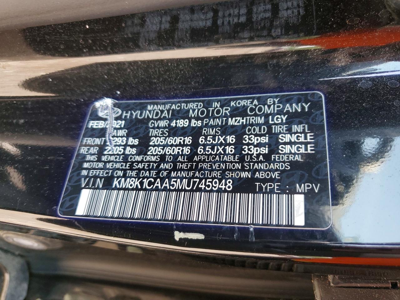 2021 HYUNDAI KONA