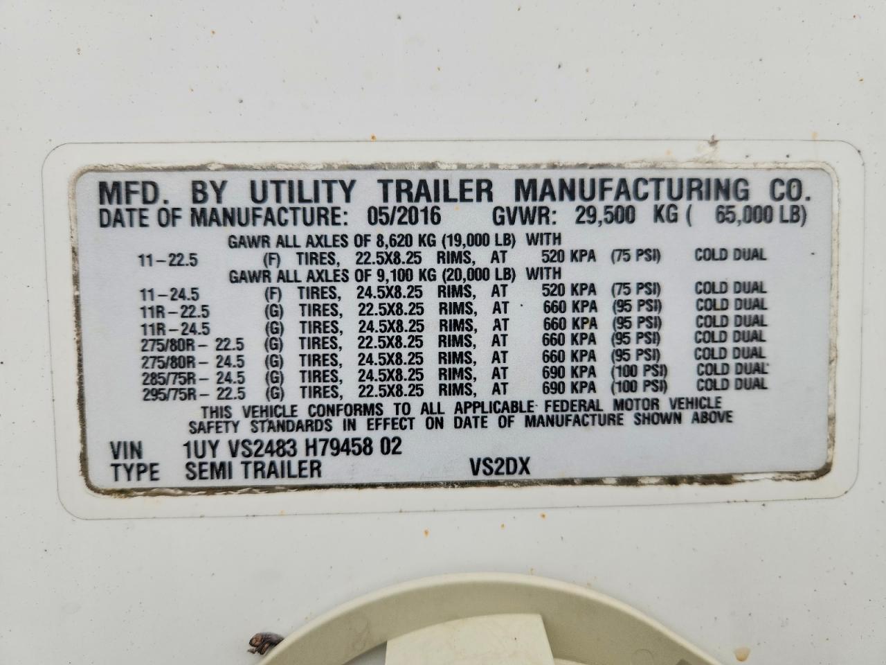 2017 UTIL-UTILITY VS2DX