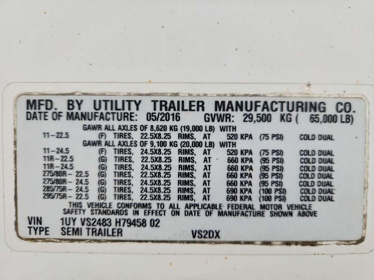 2017 UTIL-UTILITY VS2DX