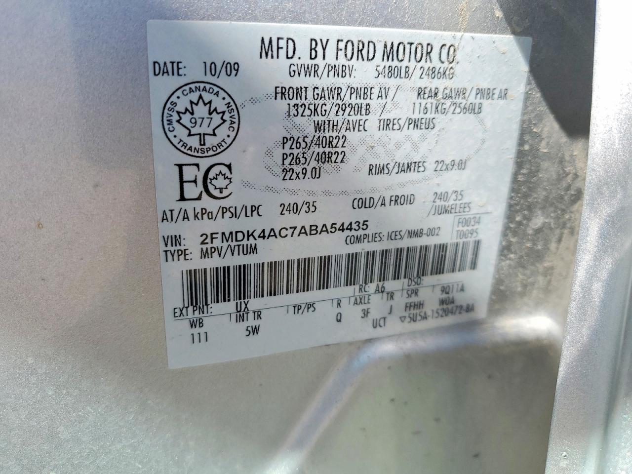 2010 FORD EDGE