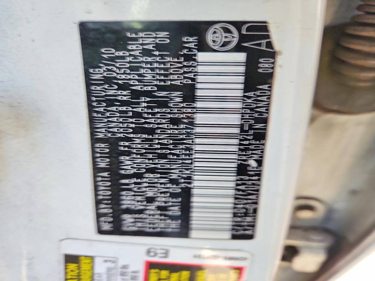 2010 TOYOTA MATRIX