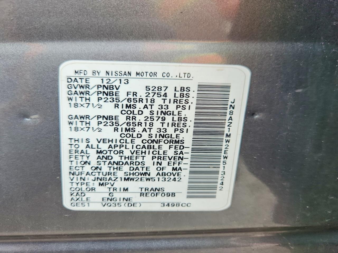 2014 NISSAN MURANO