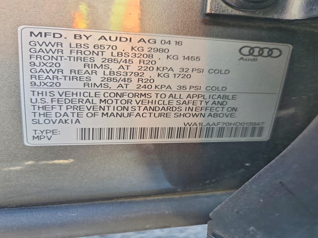 2017 AUDI Q7