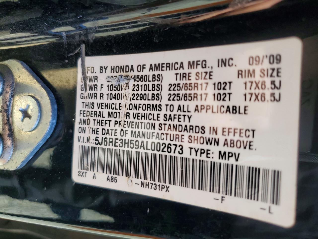 2010 HONDA CRV