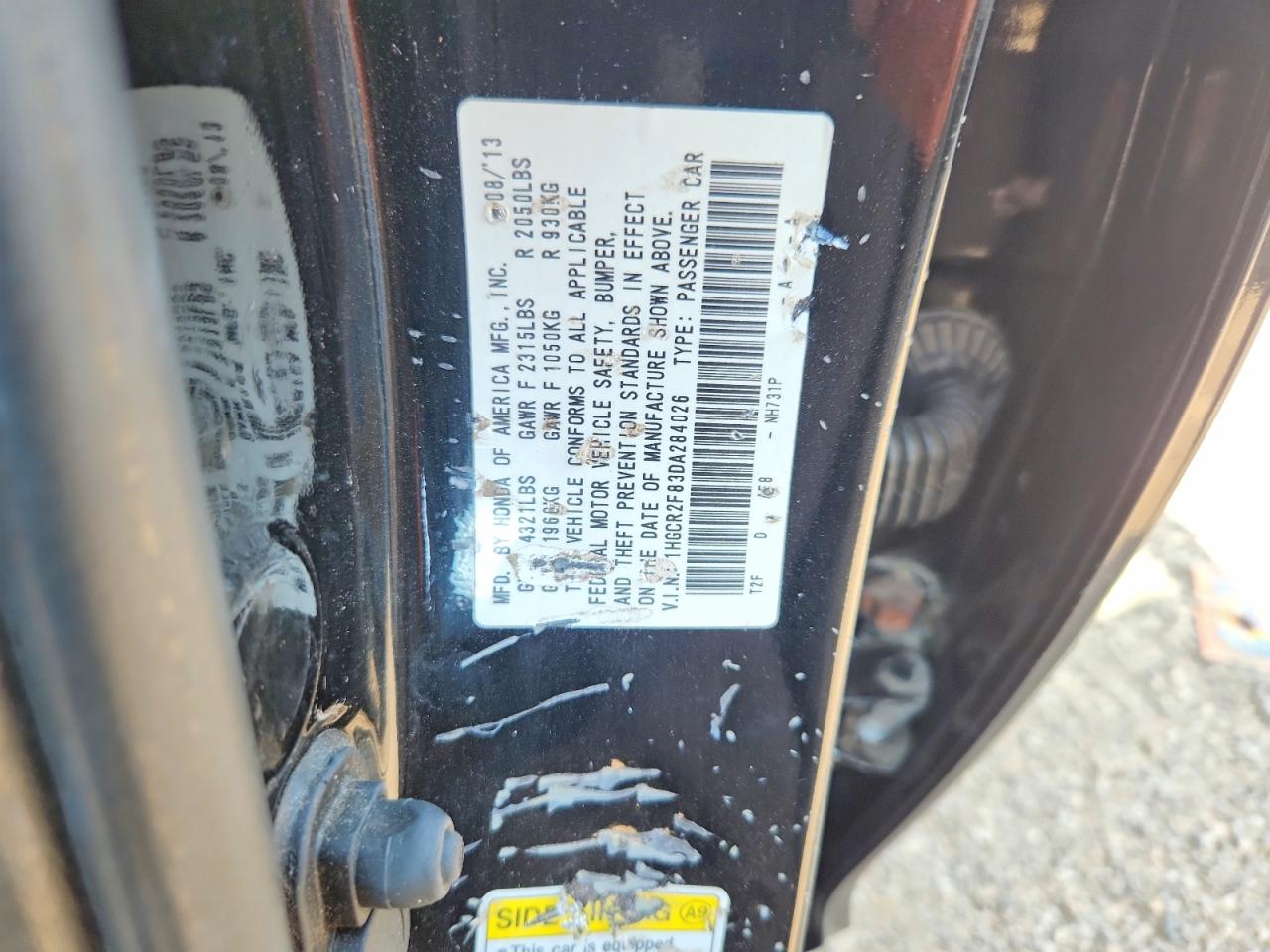 2013 HONDA ACCORD