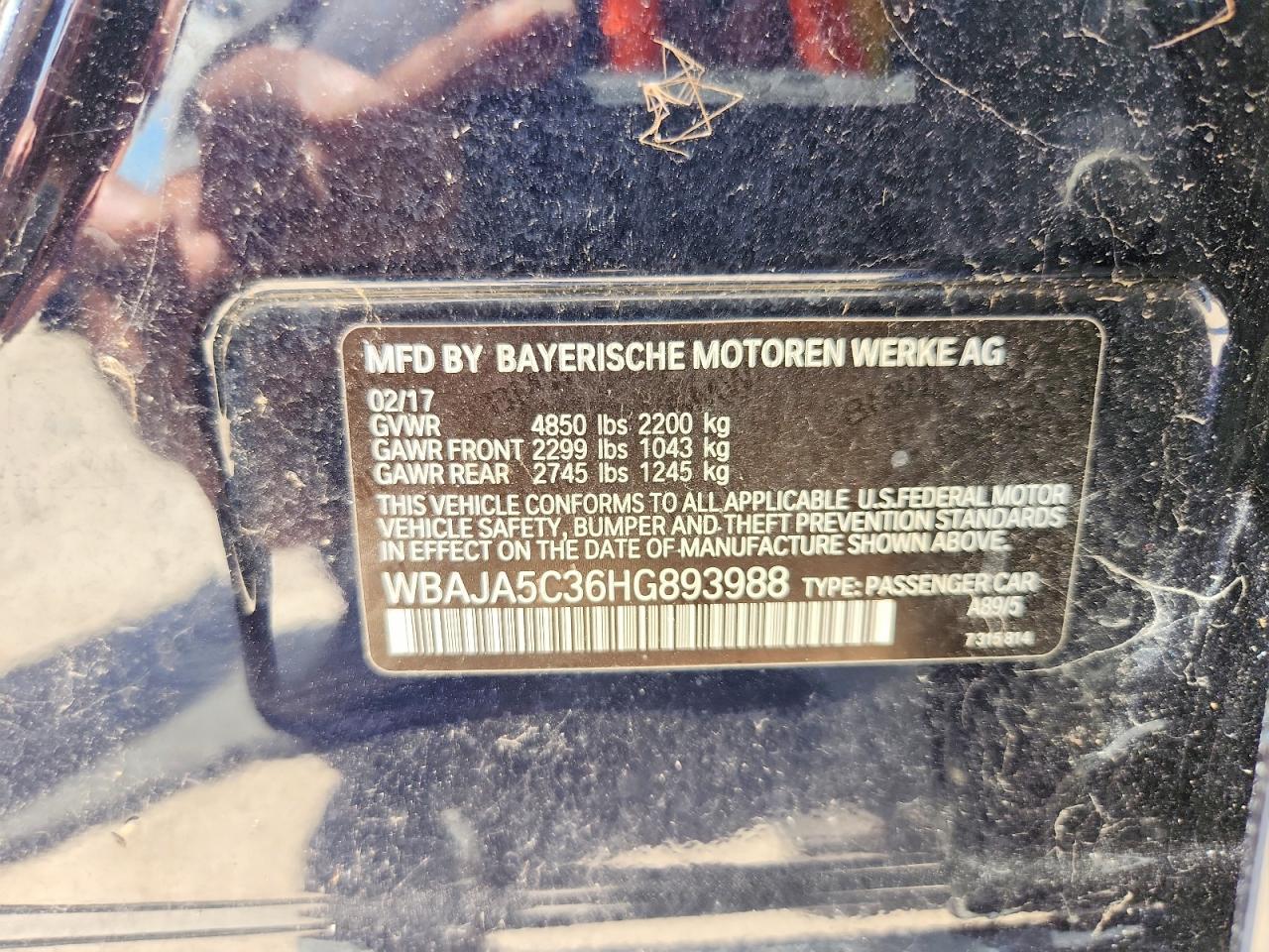 2017 BMW 5 SERIES