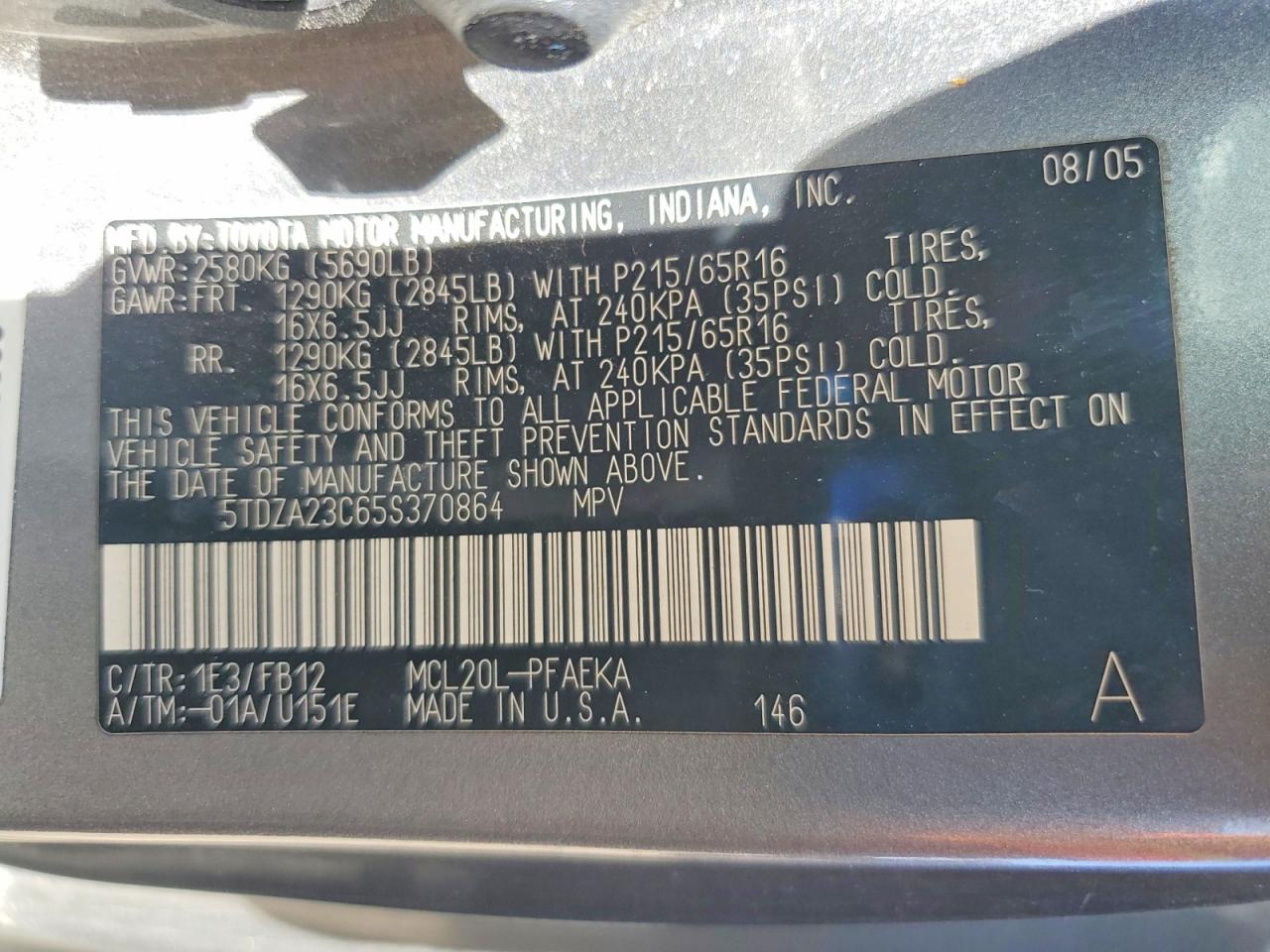 2005 TOYOTA All Models