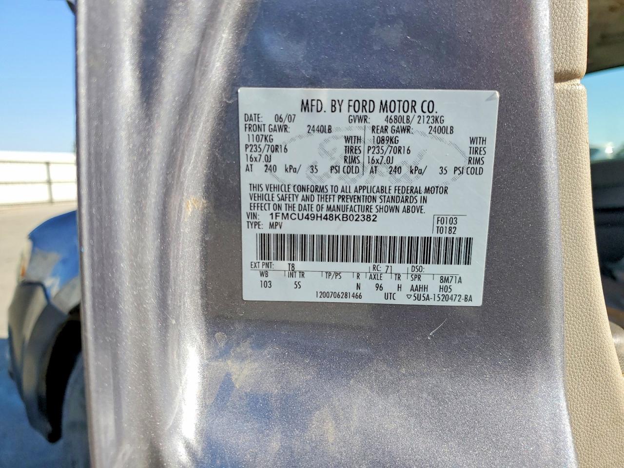2008 FORD ESCAPE