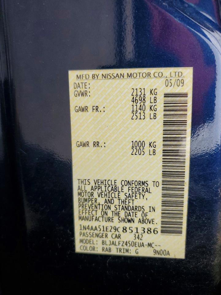 2009 NISSAN MAXIMA