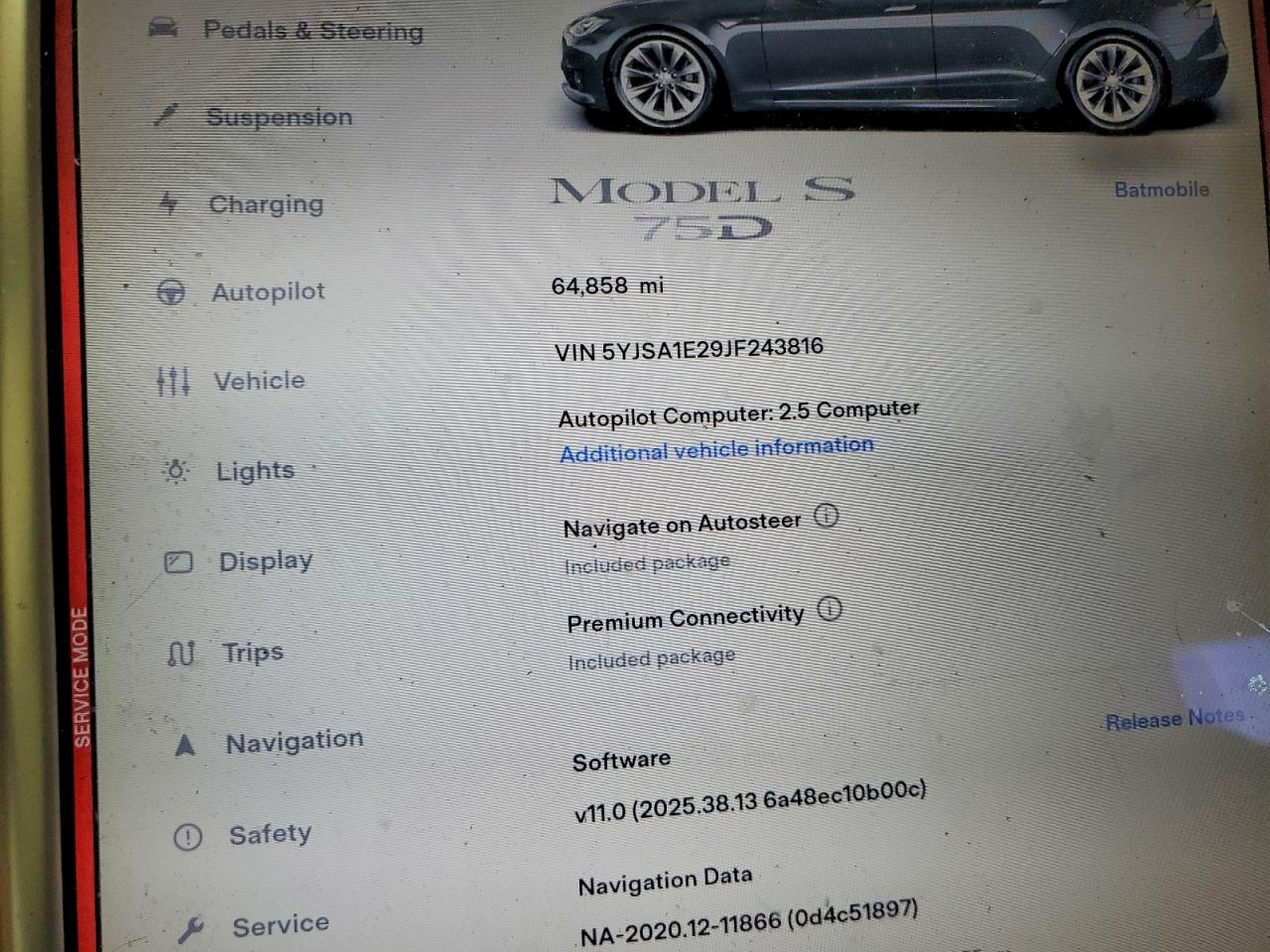 2018 TESLA MODEL S