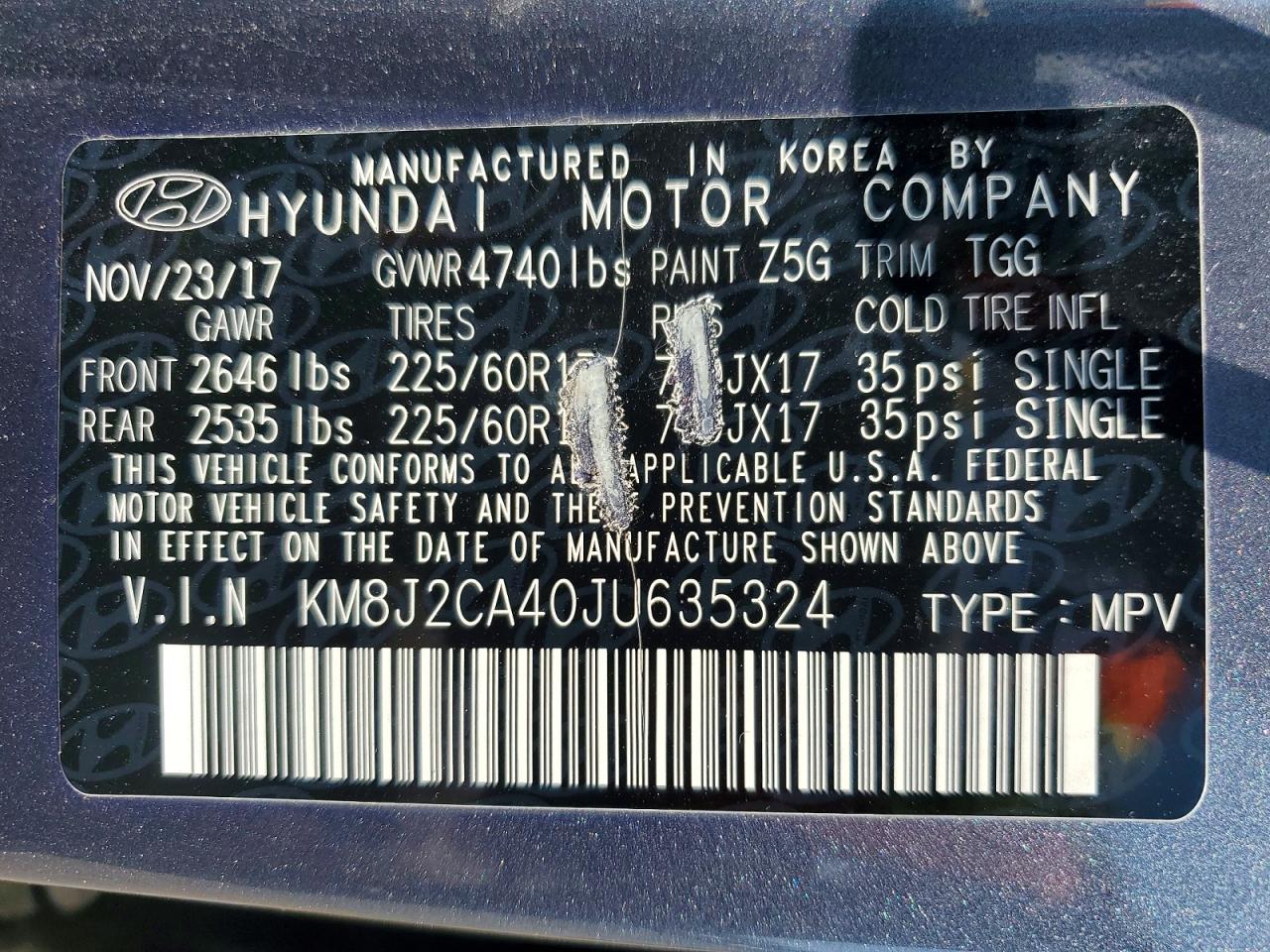 2018 HYUNDAI TUCSON