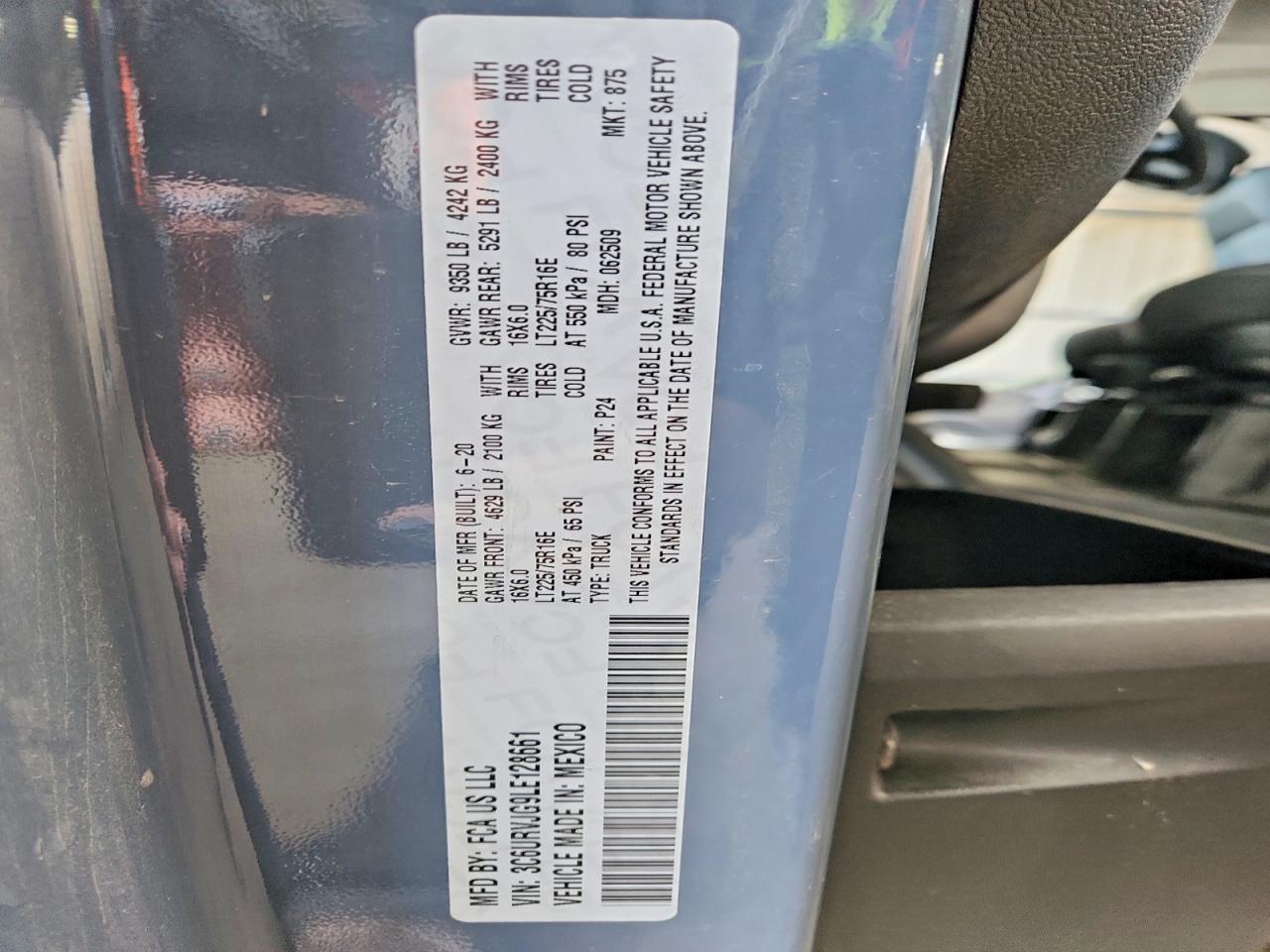 2020 RAM PROMASTER