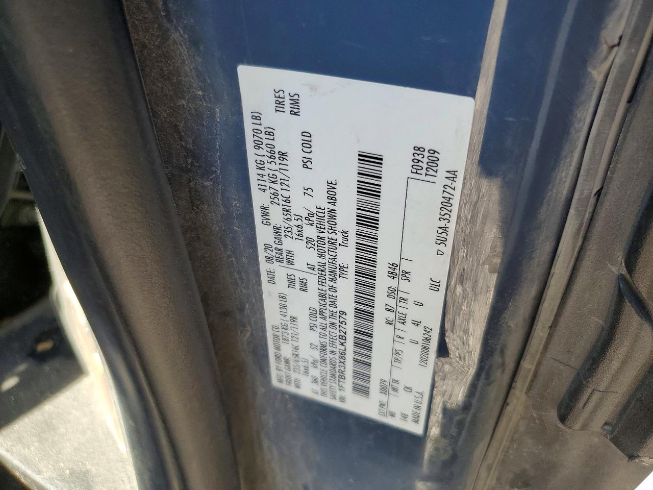 2020 FORD TRANSIT