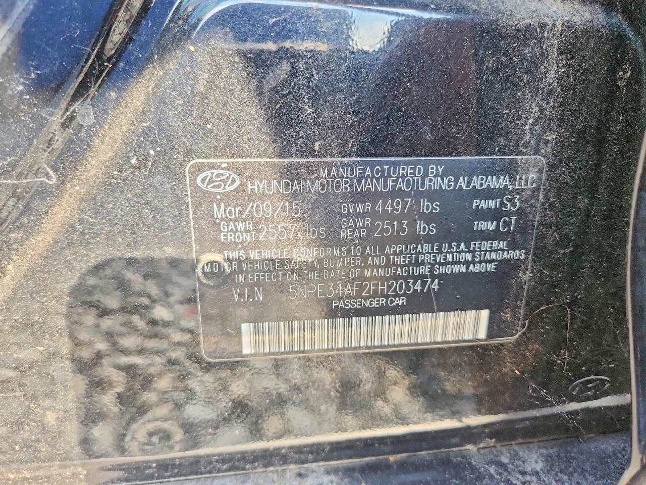 2015 HYUNDAI SONATA