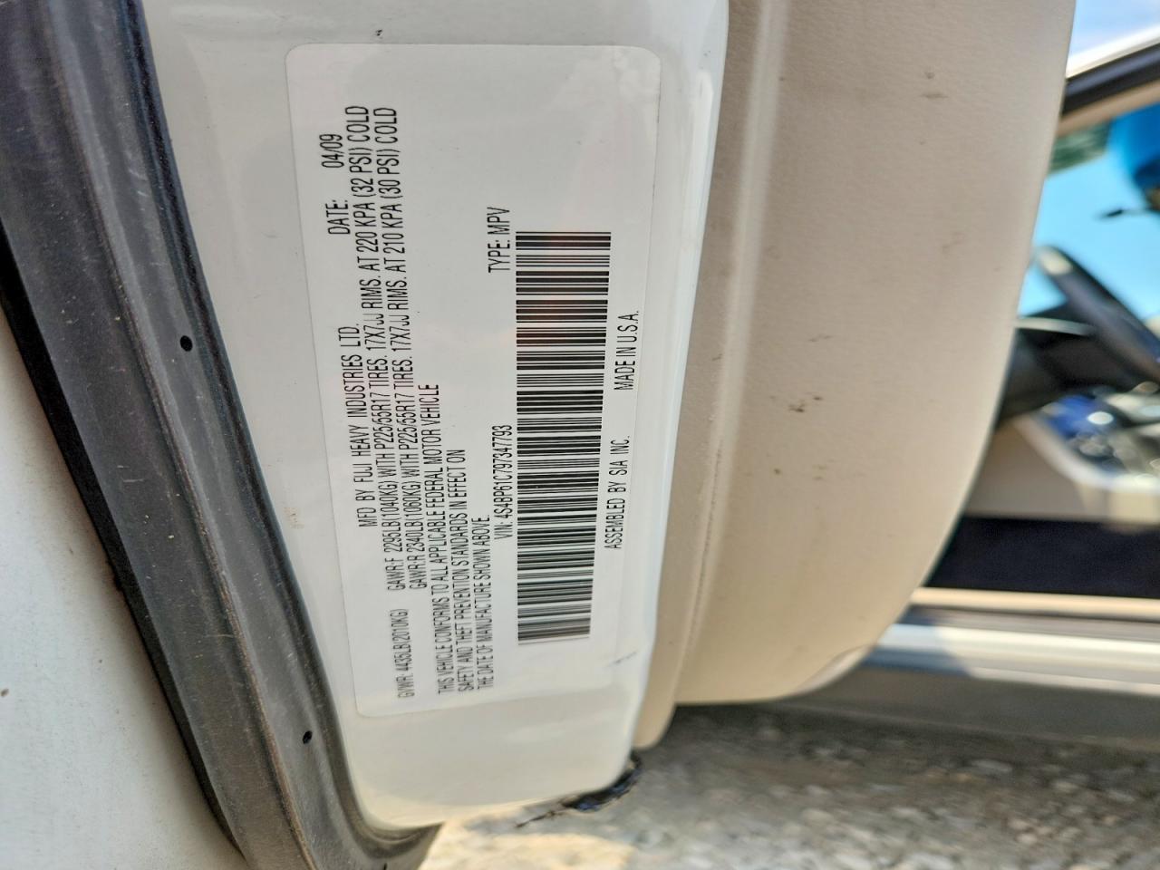 2009 SUBARU OUTBACK