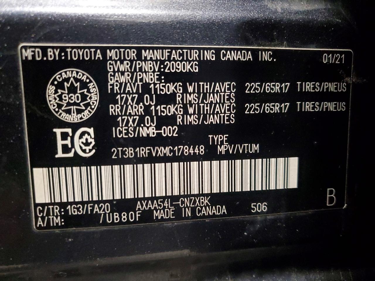 2021 TOYOTA RAV4