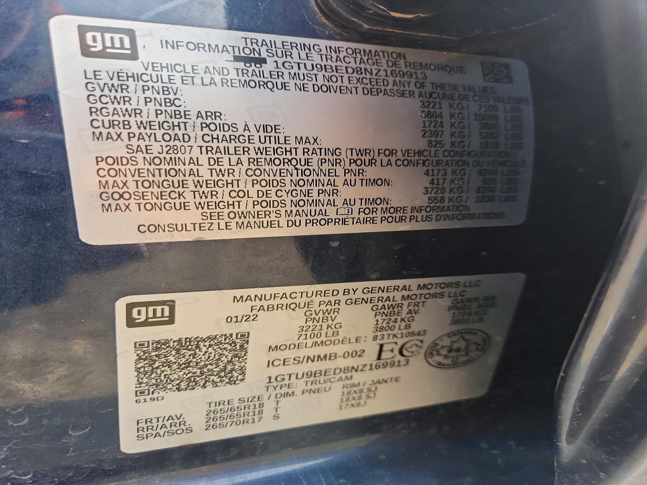 2022 GMC SIERRA