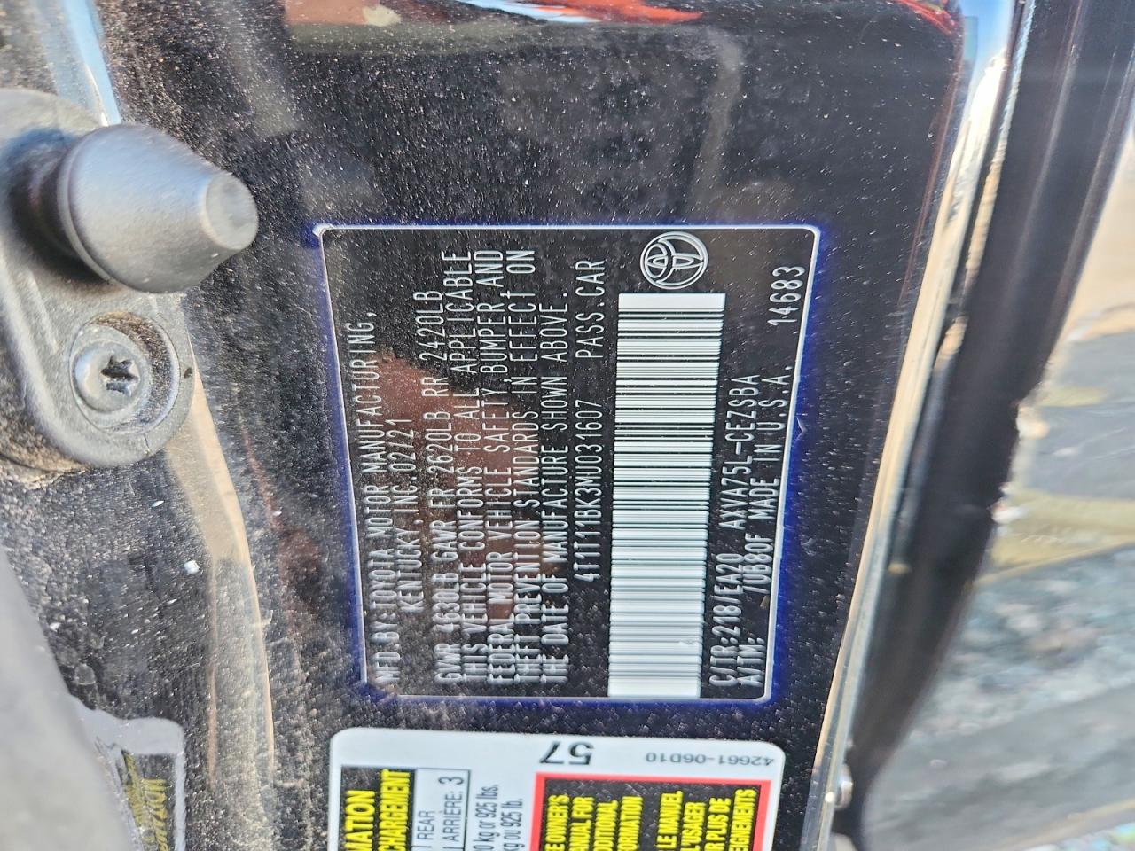 2021 TOYOTA CAMRY
