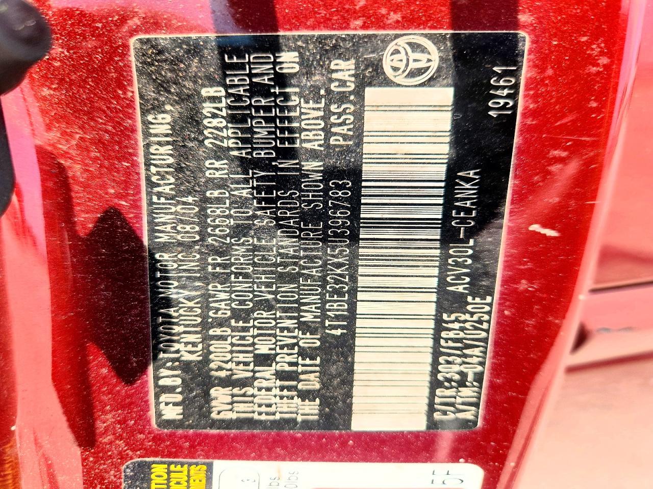 2005 TOYOTA CAMRY