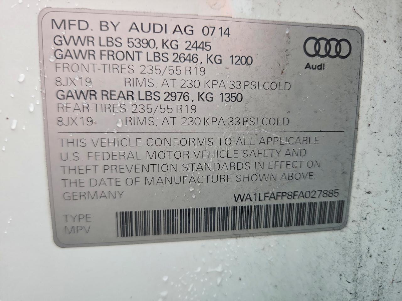 2015 AUDI Q5