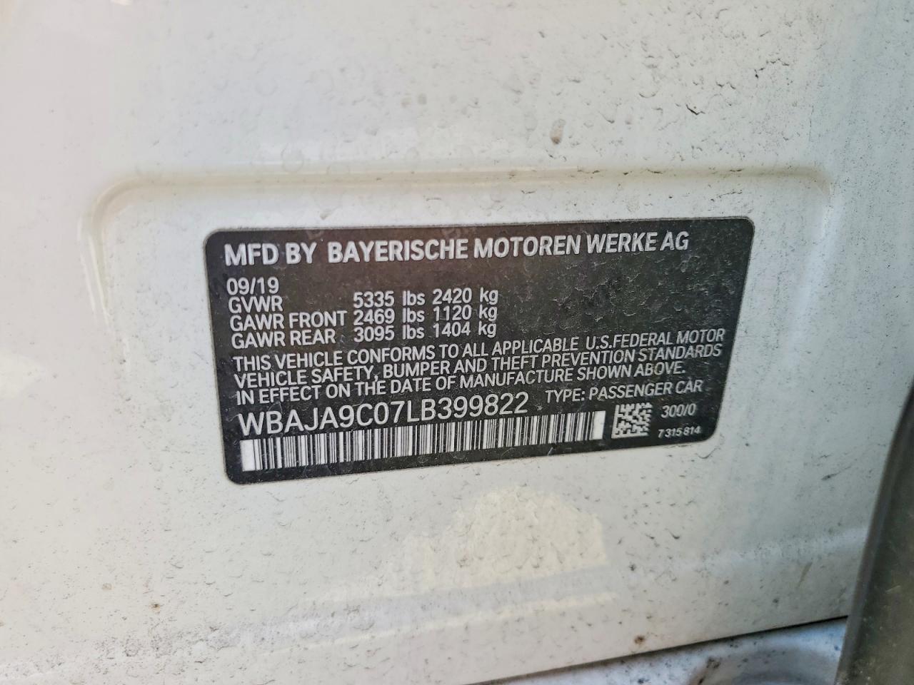 2020 BMW 5 SERIES