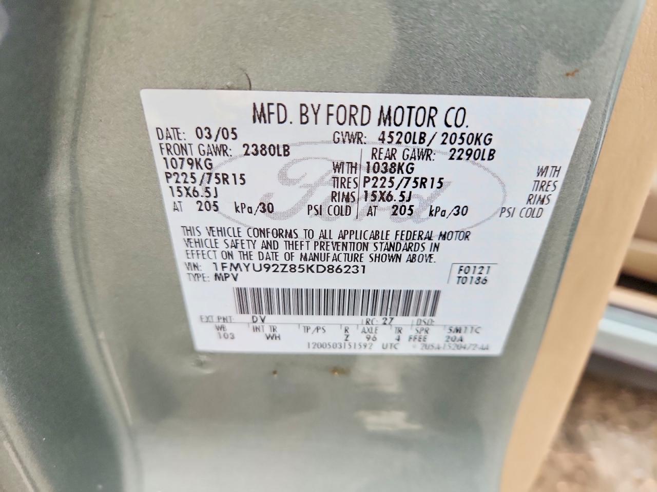 2005 FORD ESCAPE