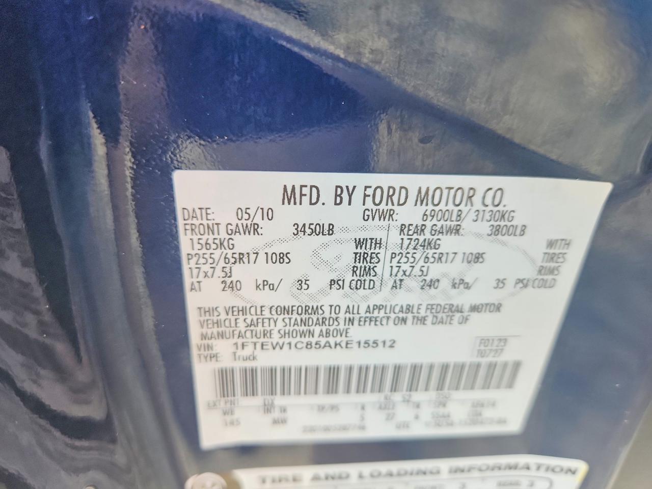 2010 FORD F150