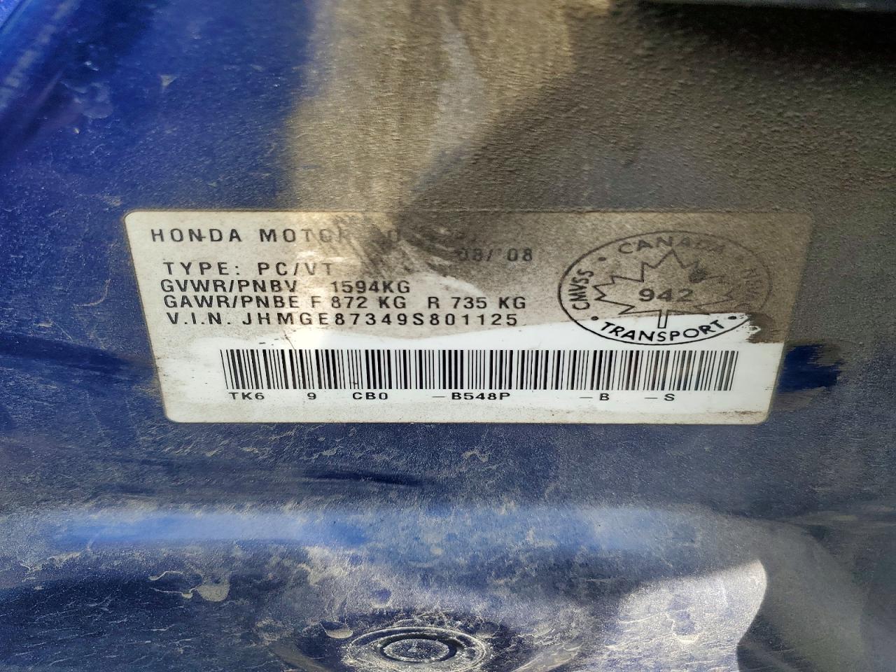 2009 HONDA FIT