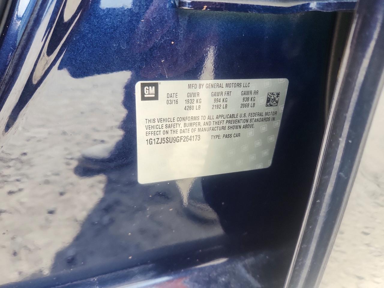 2016 CHEVROLET MALIBU