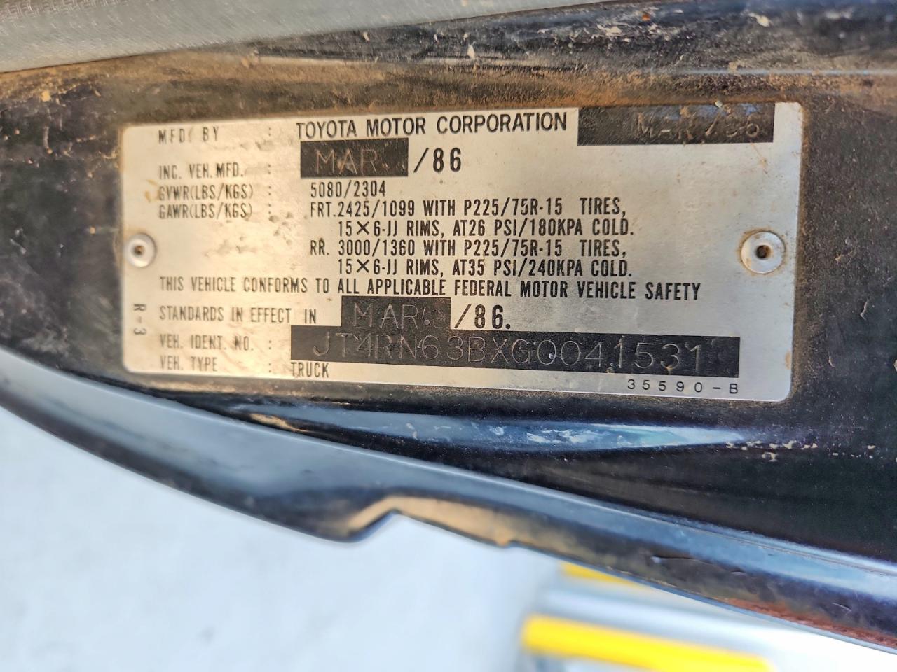 1986 TOYOTA ALL OTHER