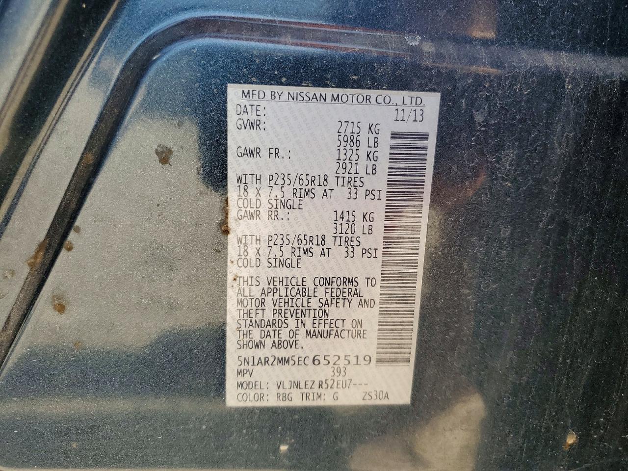 2014 NISSAN PATHFINDER