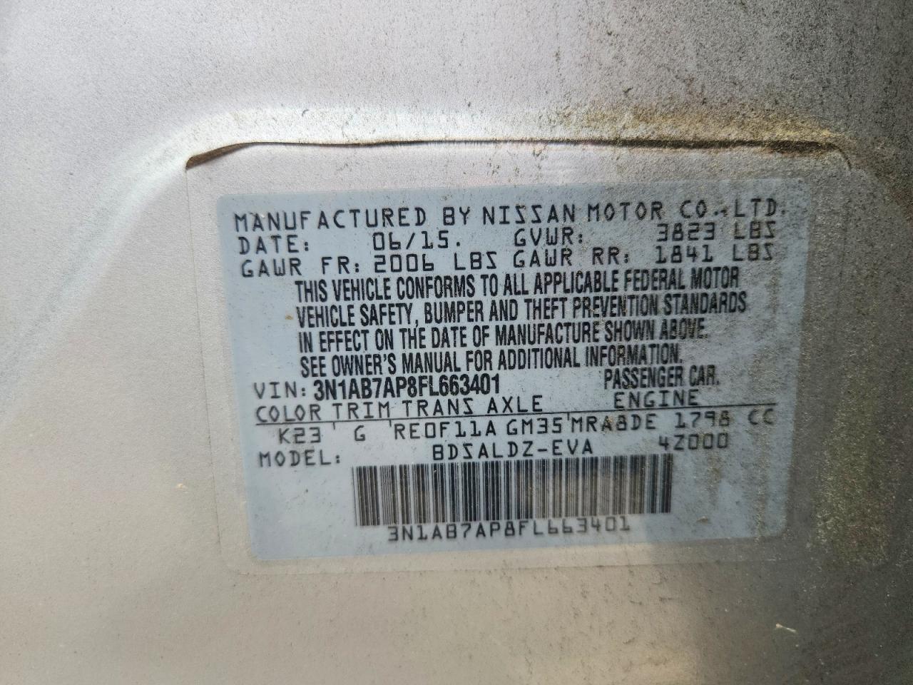 2015 NISSAN SENTRA