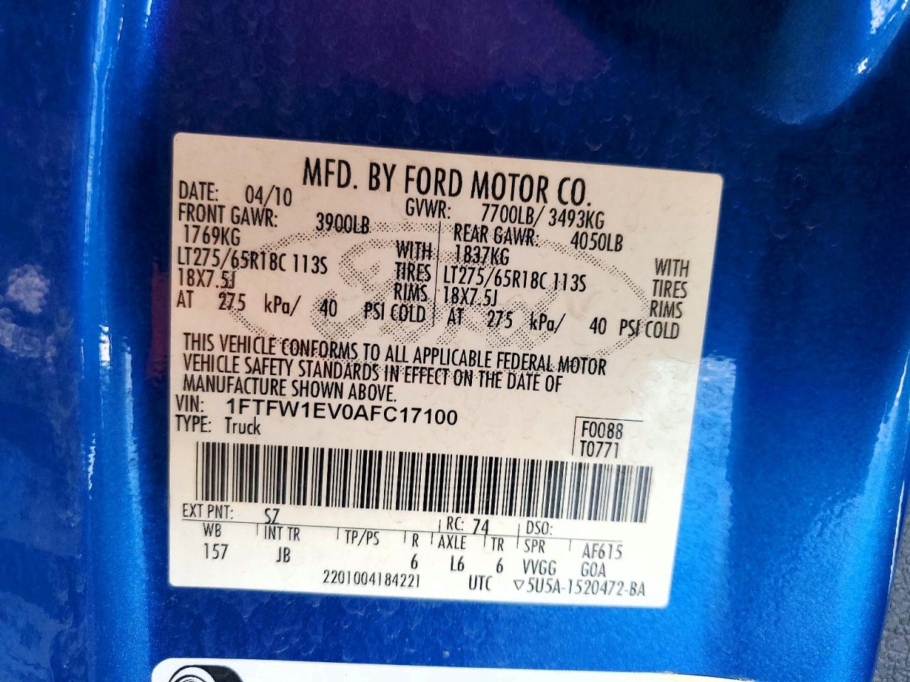 2010 FORD F-150