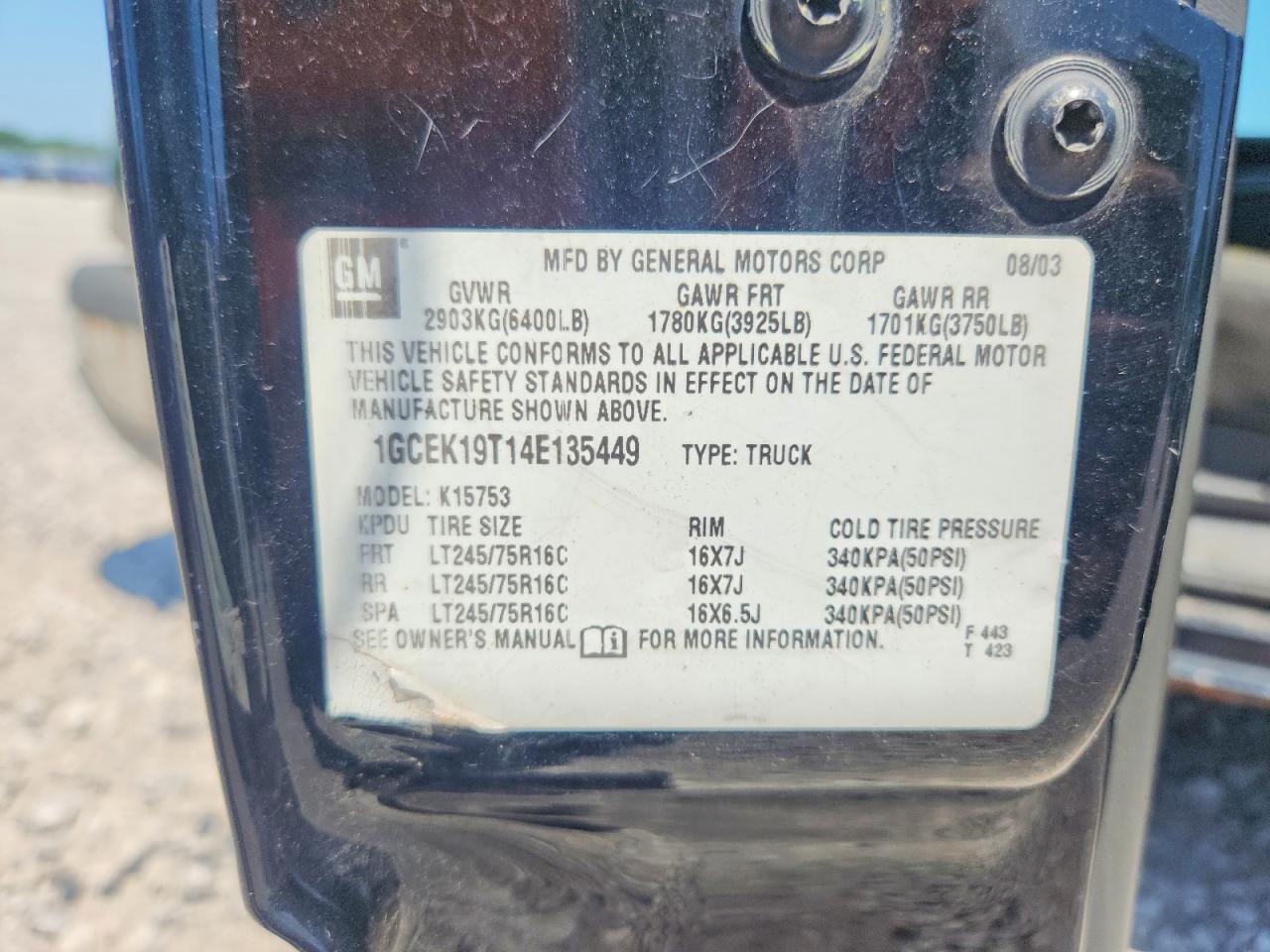 2004 CHEVROLET ALL Models