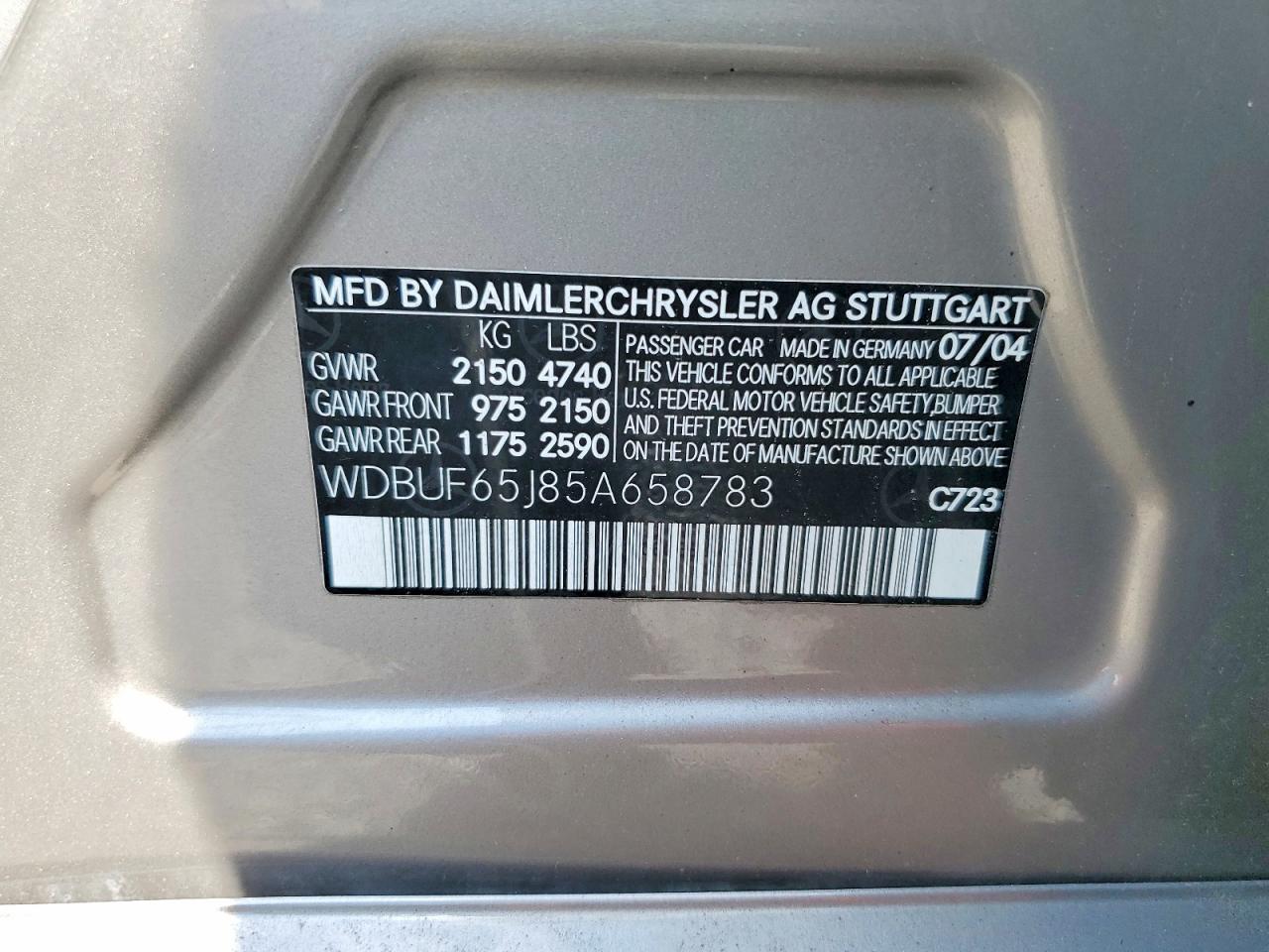 2005 MERCEDES-BENZ E-CLASS