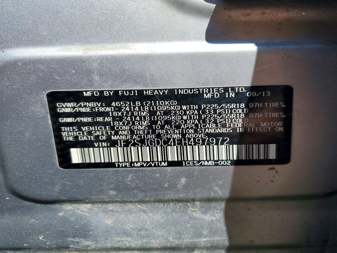 2014 SUBARU FORESTER