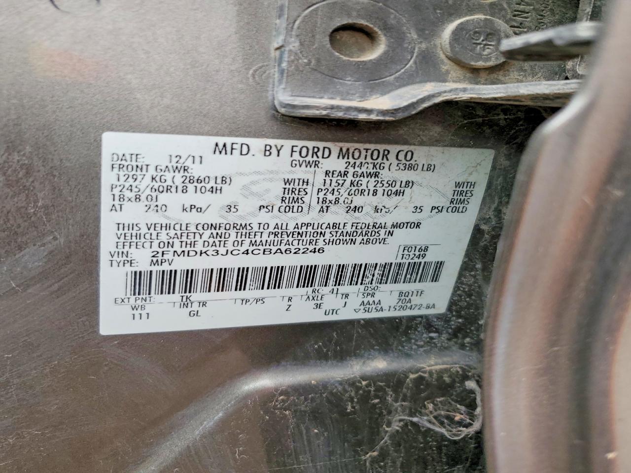 2012 FORD EDGE