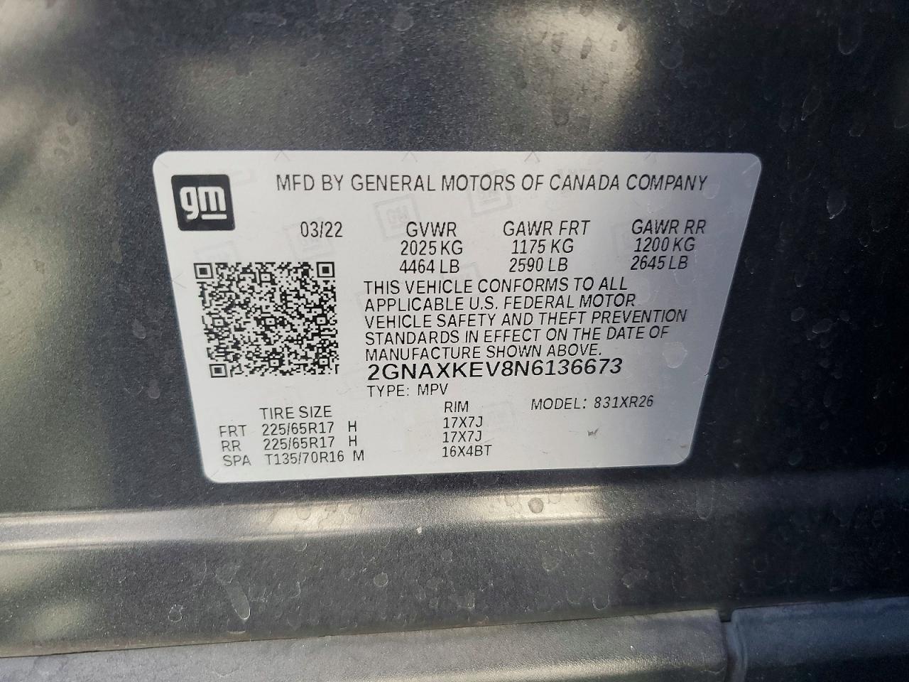 2022 CHEVROLET EQUINOX