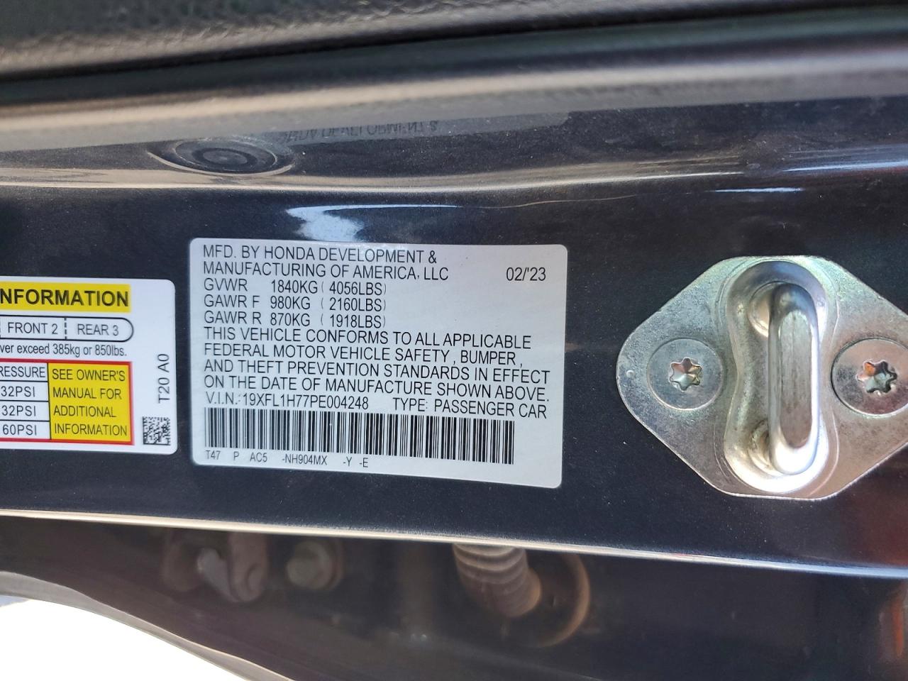 2023 HONDA CIVIC
