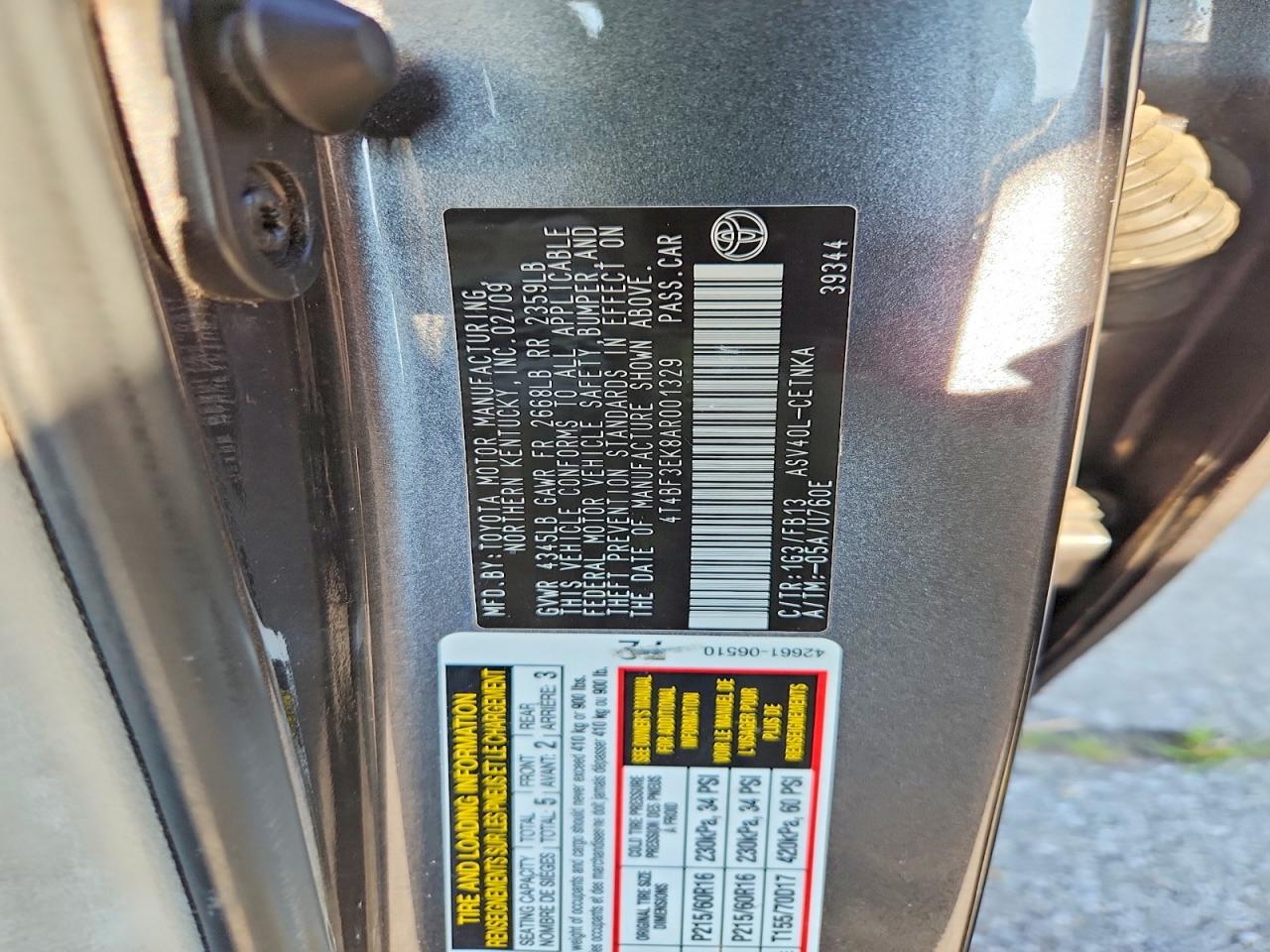 2010 TOYOTA CAMRY
