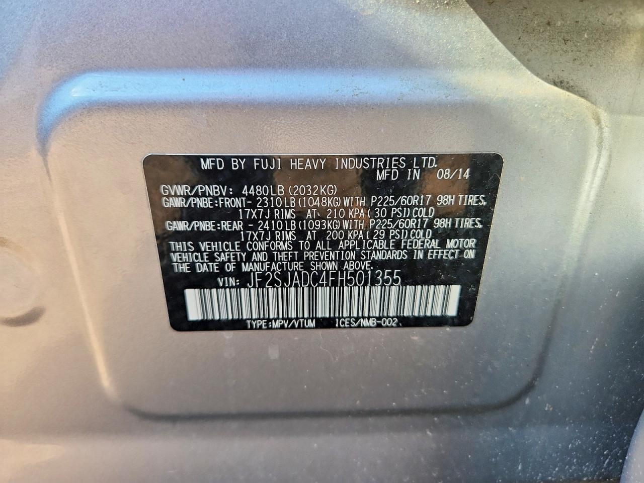 2015 SUBARU FORESTER