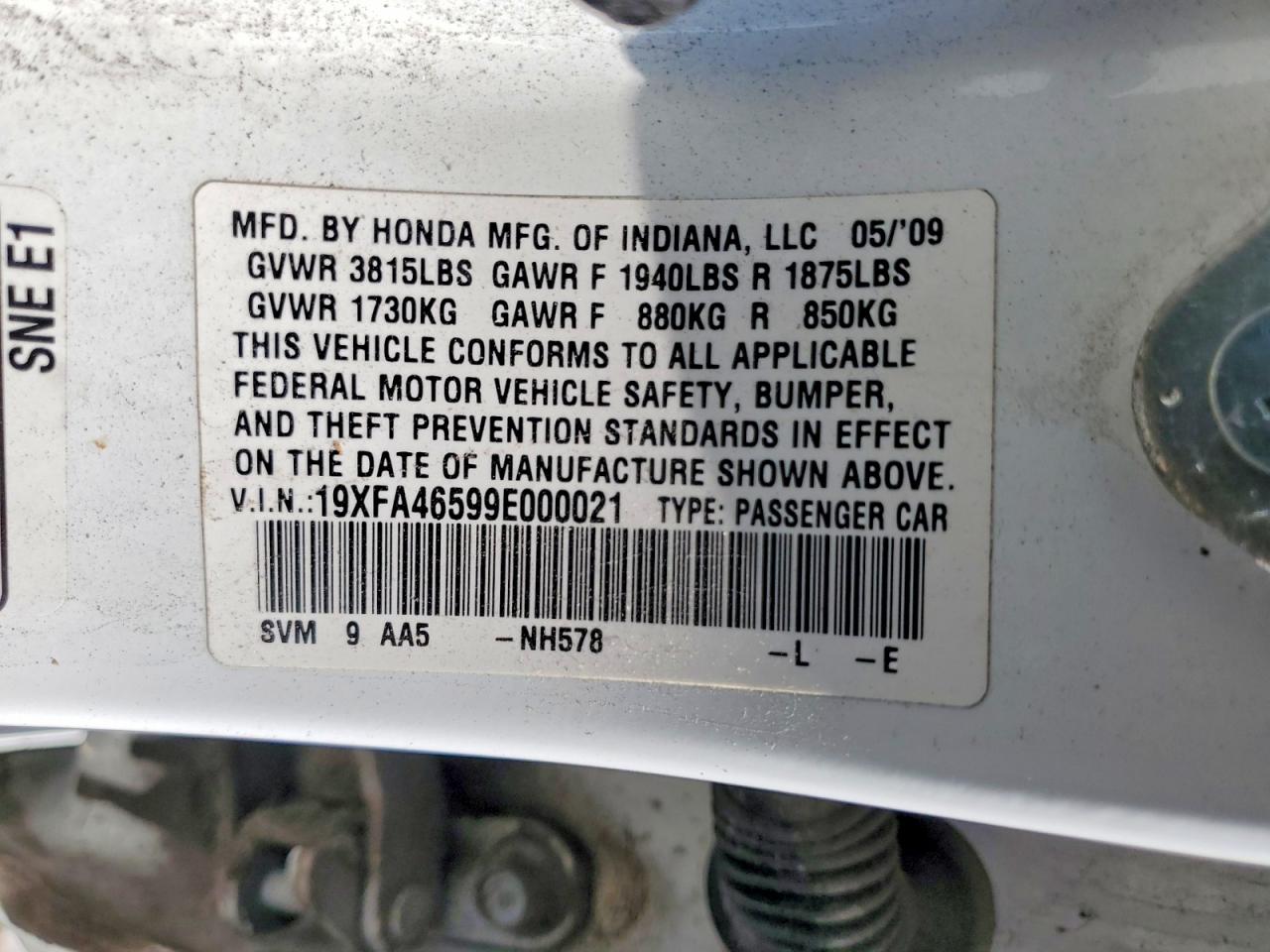 2009 HONDA CIVIC