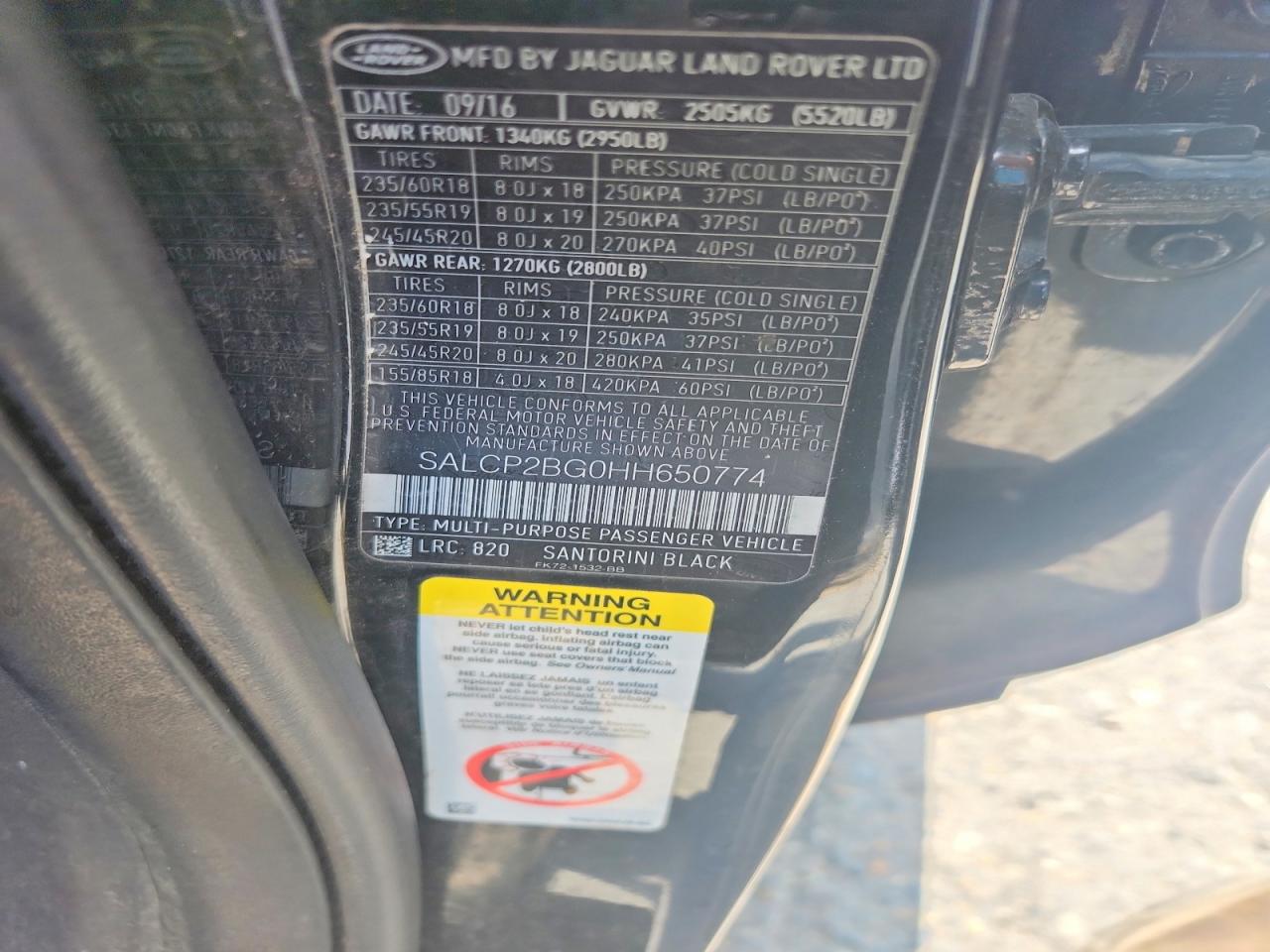2017 LAND ROVER DISCOVERY