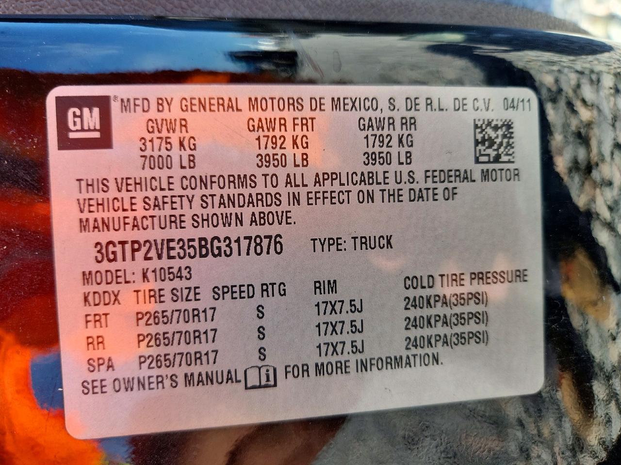 2011 GMC SIERRA