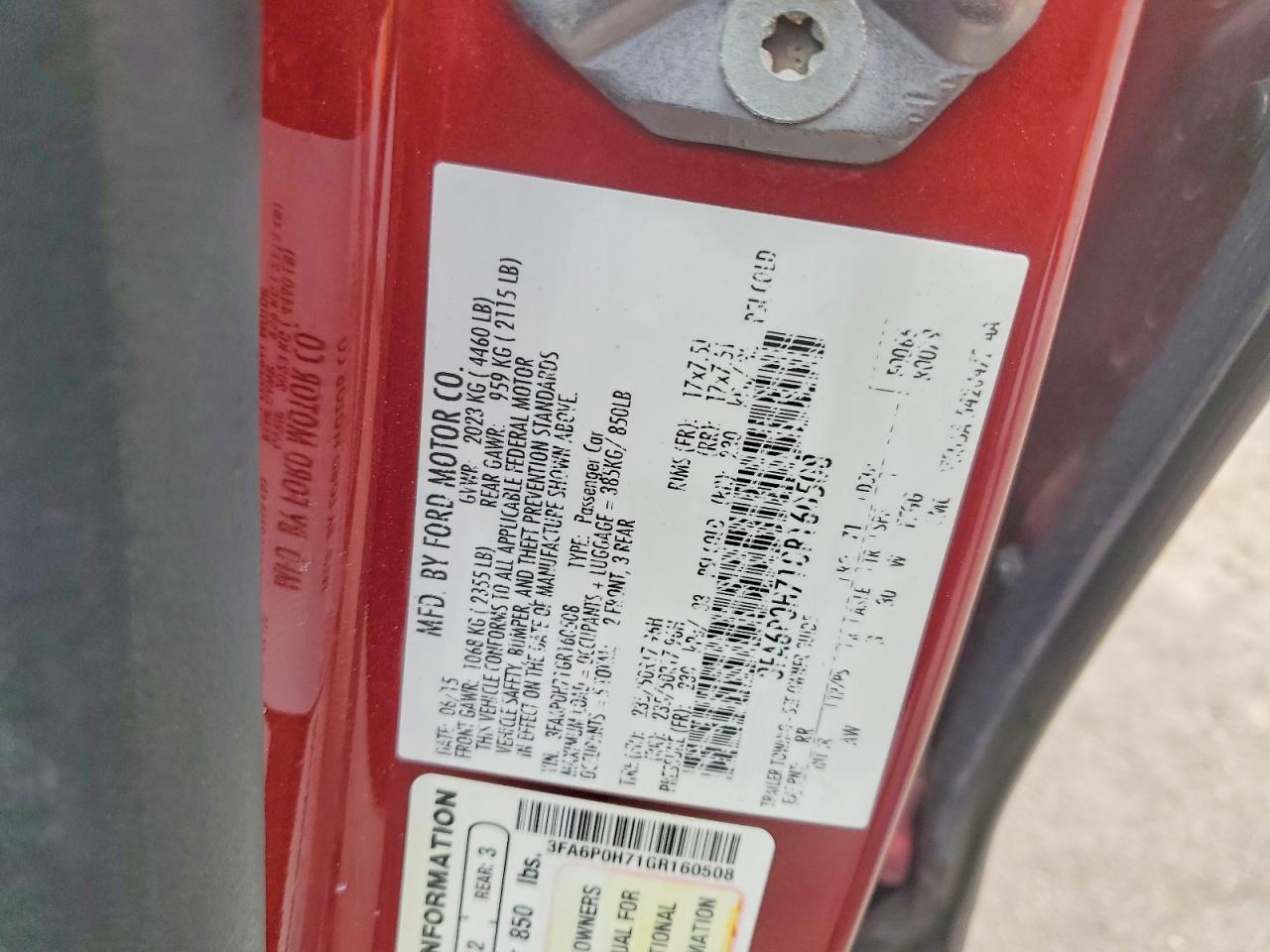 2016 FORD FUSION