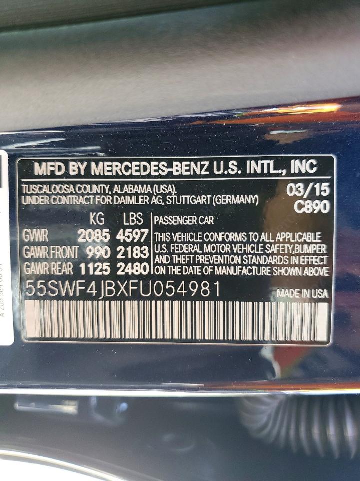 2015 MERCEDES-BENZ C-CLASS