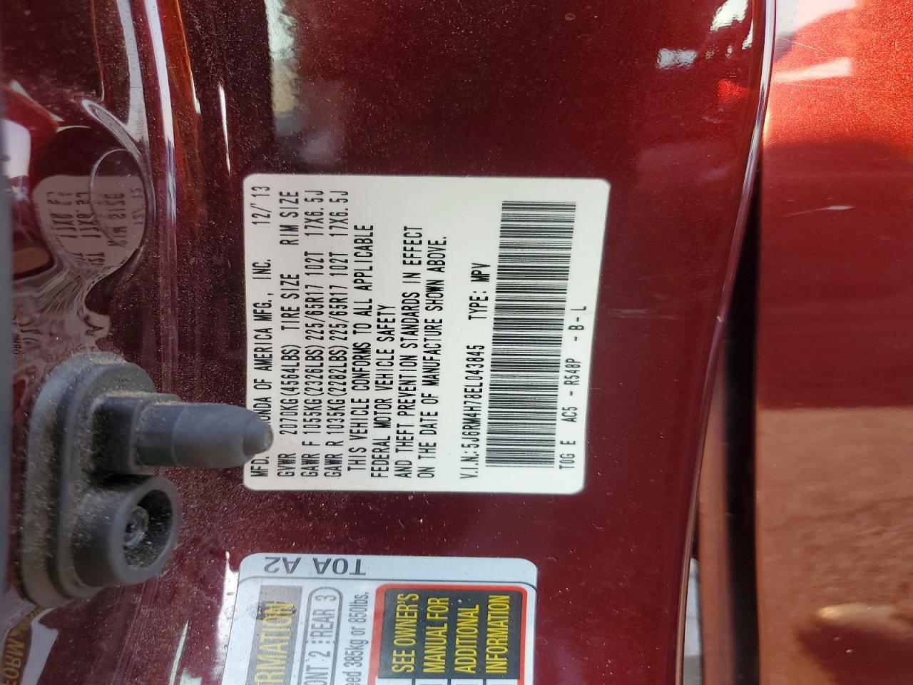 2014 HONDA CRV