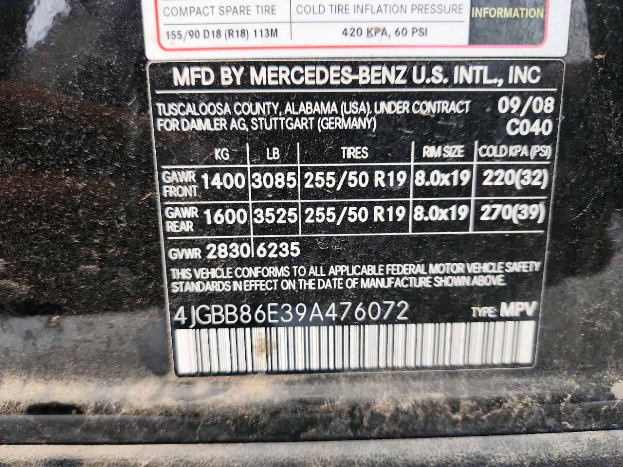 2009 MERCEDES-BENZ M-CLASS