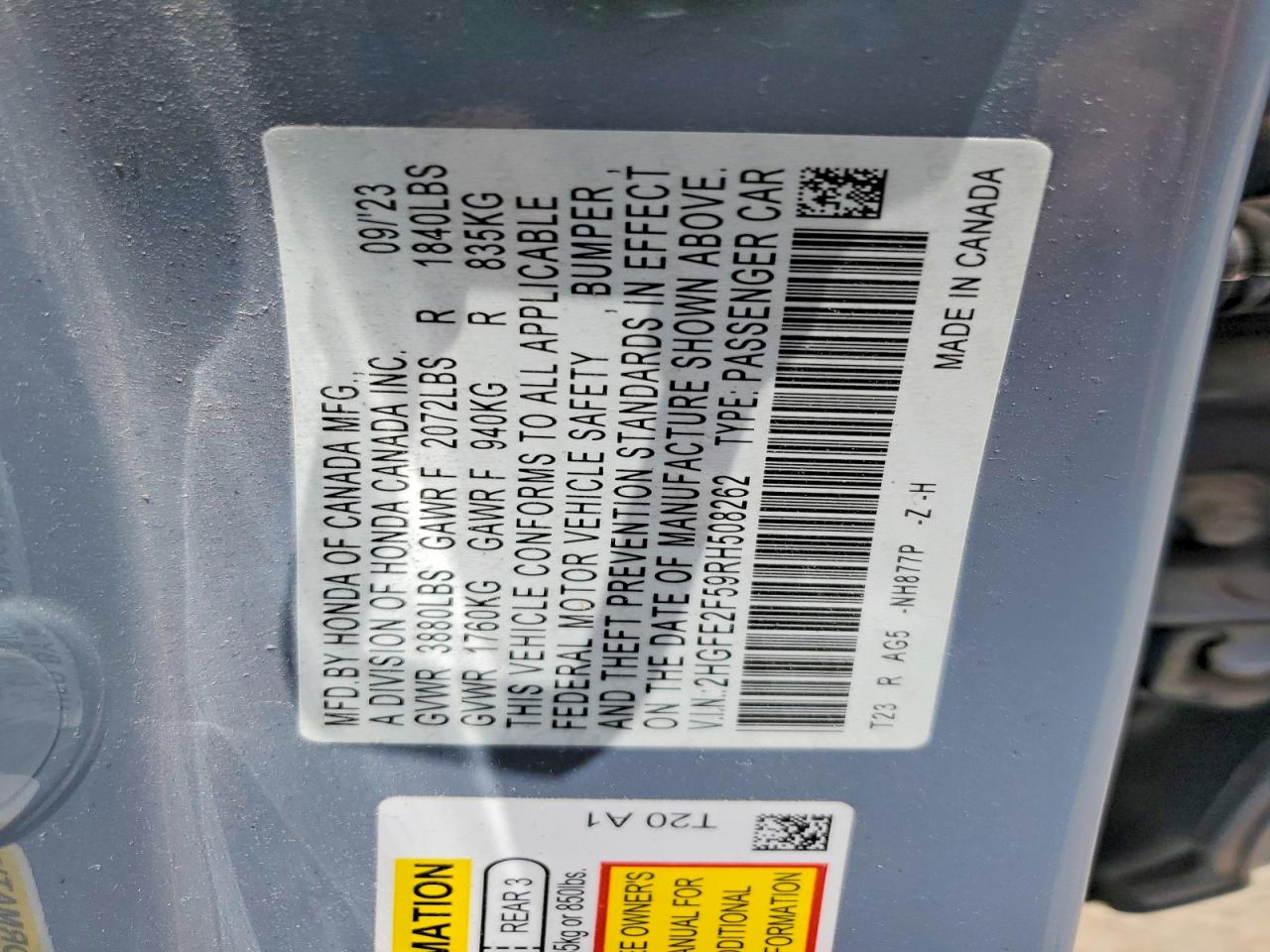 2024 HONDA CIVIC