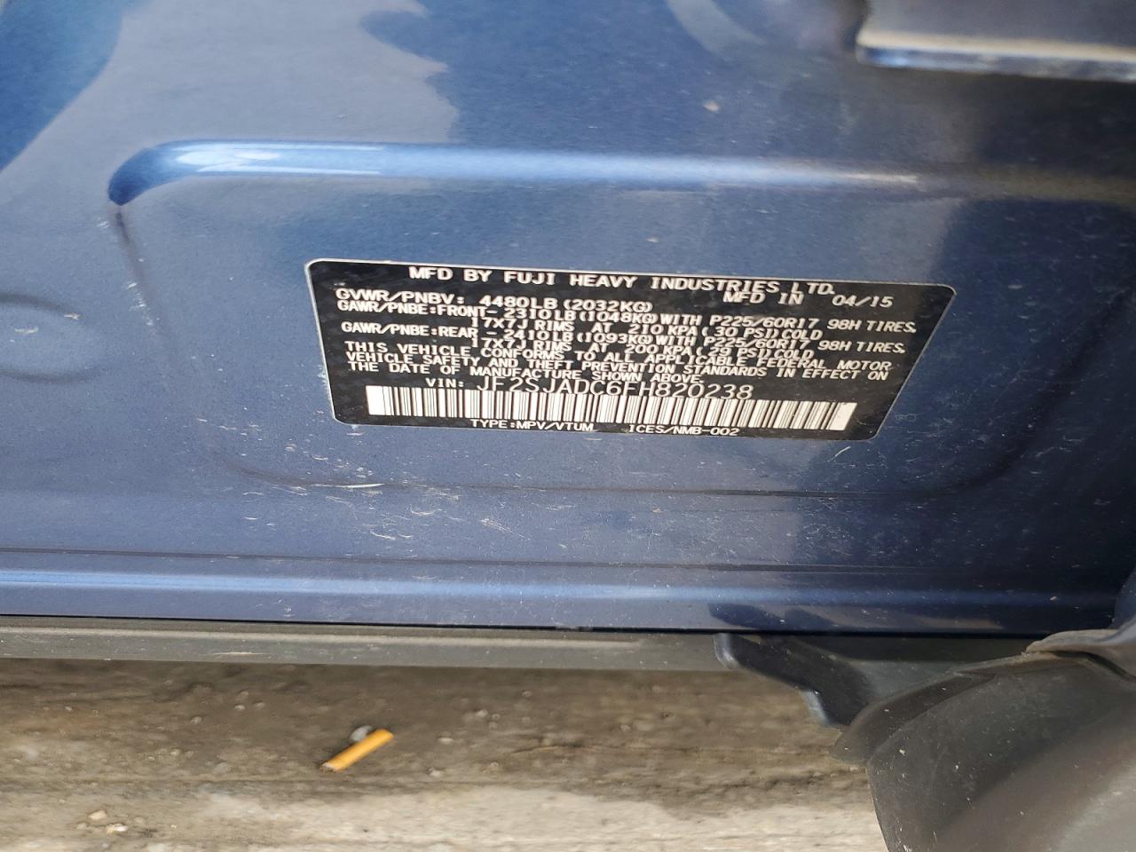 2015 SUBARU FORESTER